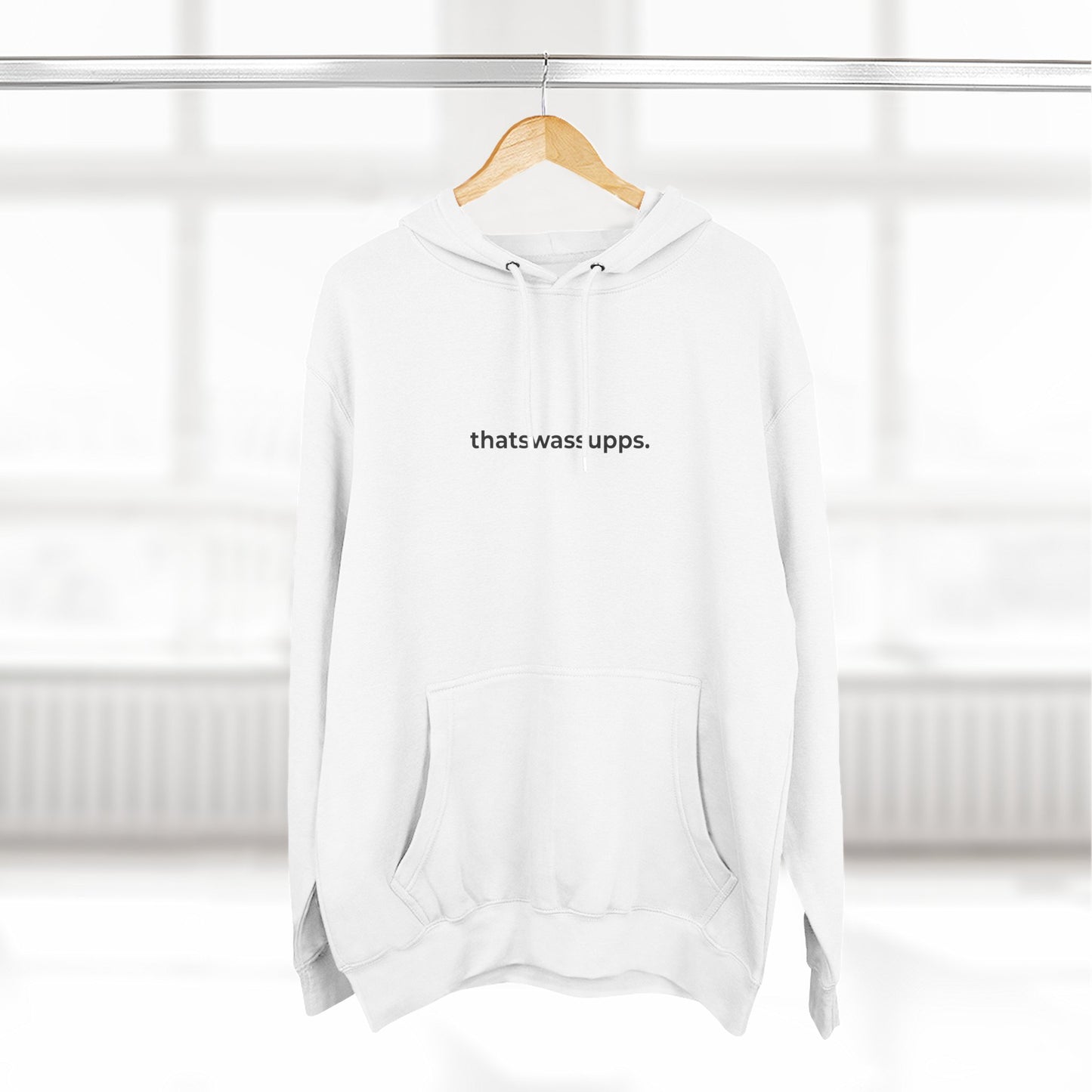 Pretty dope three-panel fleece hoodie.