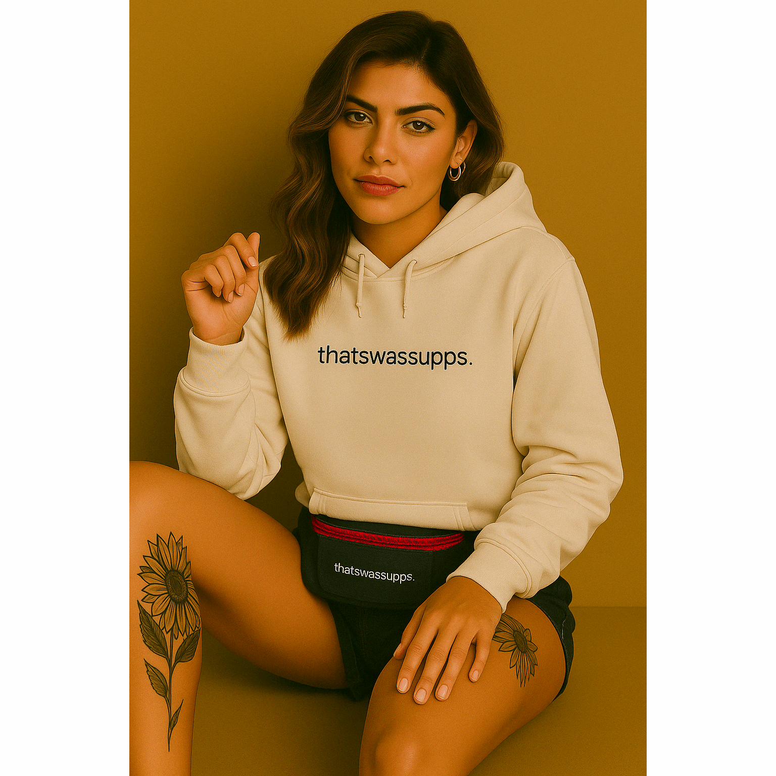 Pretty dope three-panel fleece hoodie.