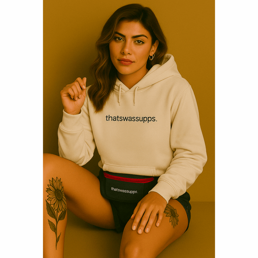 Pretty dope three-panel fleece hoodie.
